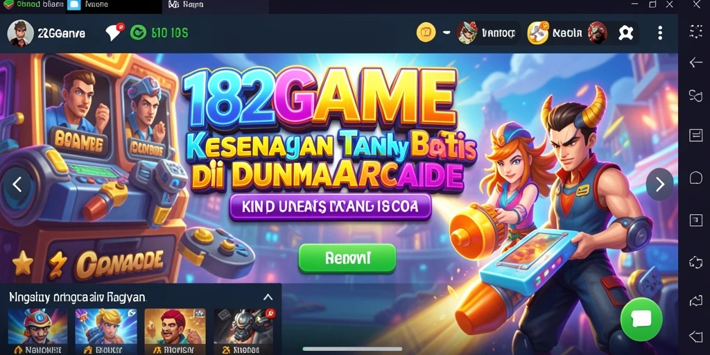 Menampilkan aksi seru dalam gameplay Arcade 182GAME.