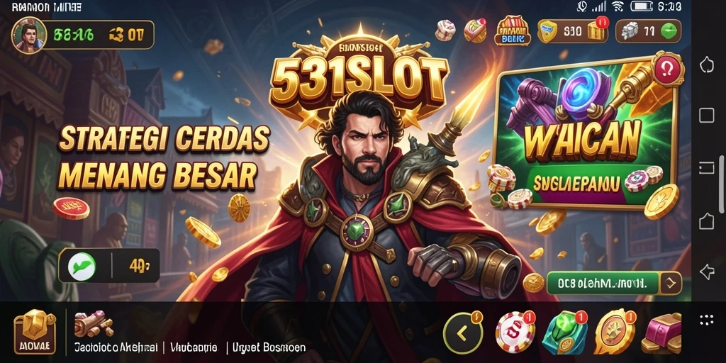Tangkapan layar mendemonstrasikan strategi cerdas dalam 531SLOT.