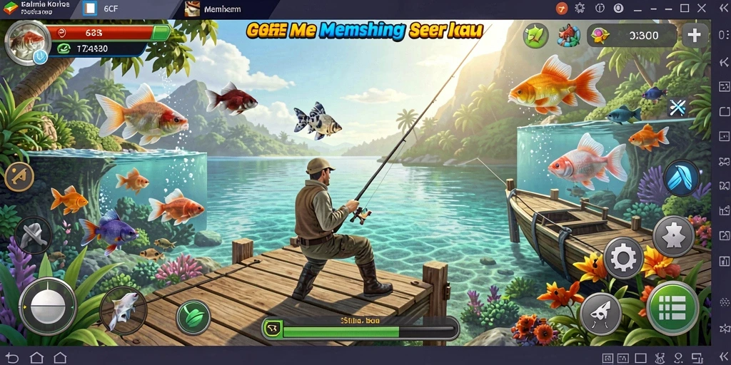 Tampilan gameplay 6CF menunjukkan pengalaman memancing yang realistis dan seru.