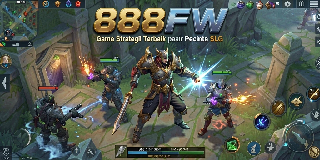 Screenshot gameplay SLG menampilkan strategi pertempuran yang menarik.
