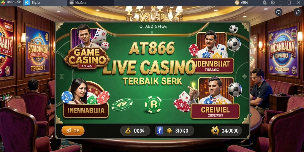 Tampilan menarik dari gameplay Live Casino di AT866.