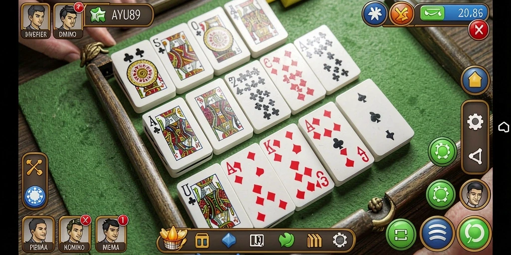 Tampilan gameplay AYU89 dengan aksi Domino yang menyenangkan.