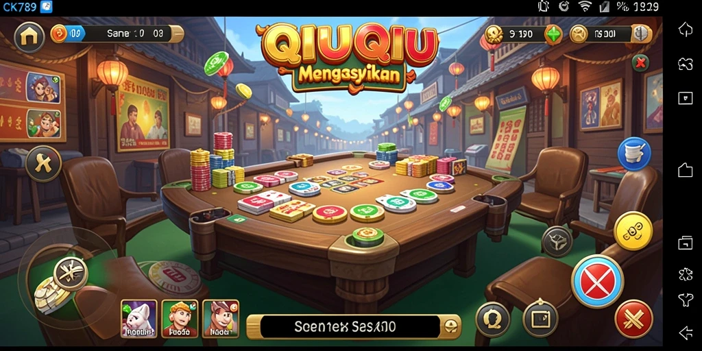 Screenshot utama CK789 menampilkan gameplay QiuQiu yang seru.