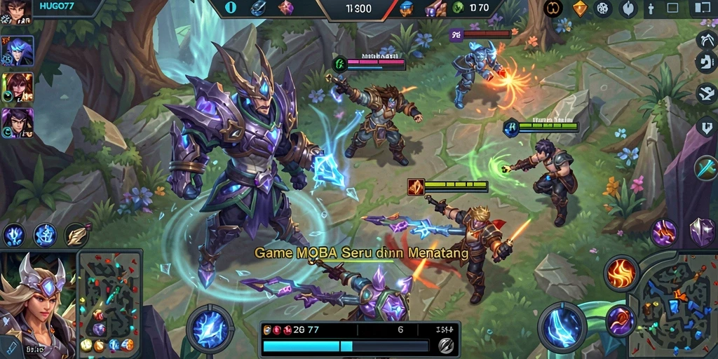 Gameplay seru dan kompetitif di HUGO77.