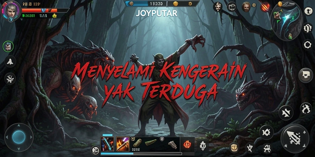 Gameplay menegangkan di dunia horor yang mencekam.