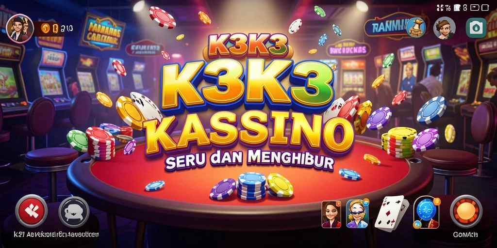 Screenshot gameplay K3K3 yang menunjukkan suasana Kasino yang mendebarkan.