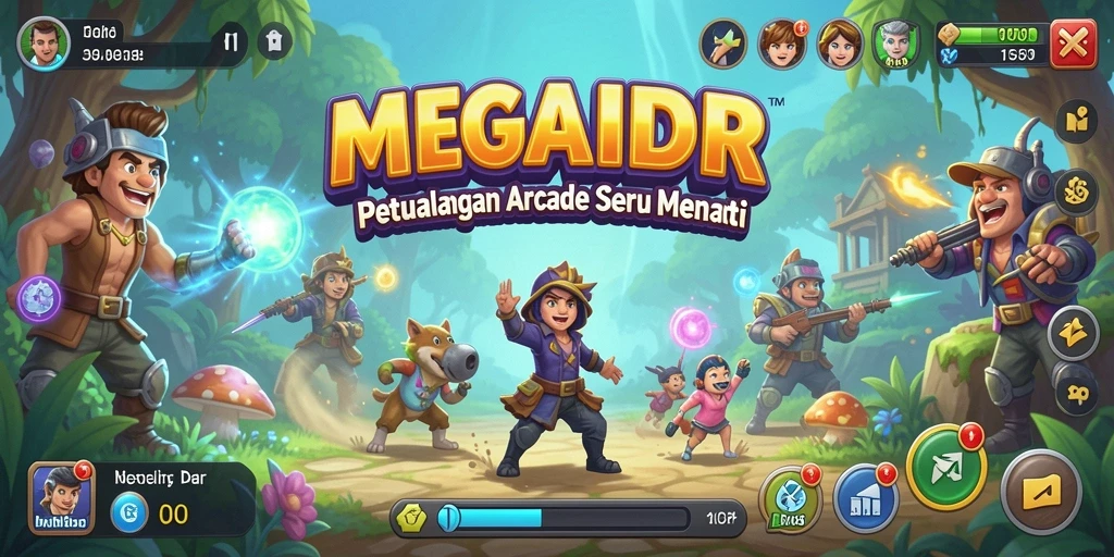 Tangkapan layar gameplay <strong>MEGAIDR</strong> yang menampilkan aksi seru di dalam arcade.