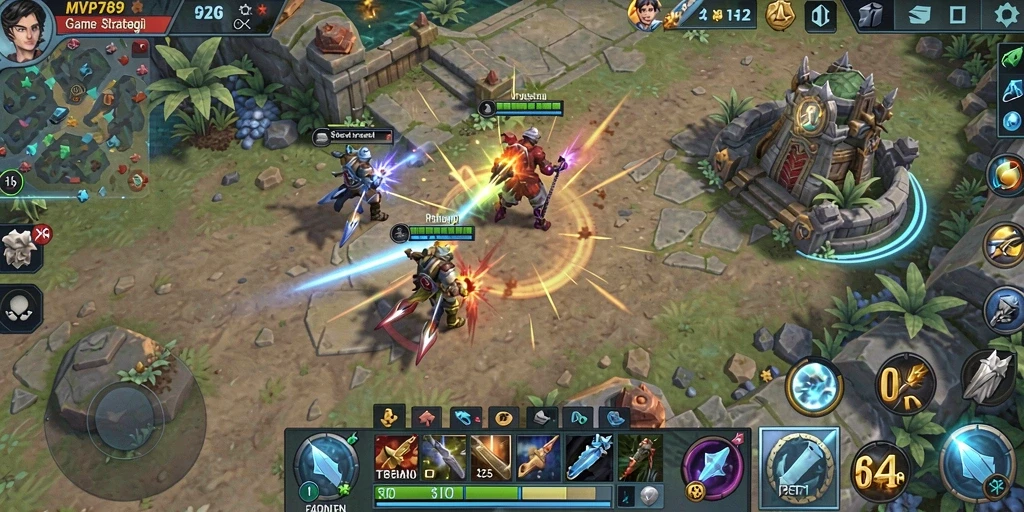 Screenshot utama memperlihatkan aksi strategi dalam <strong>MVP789</strong>.