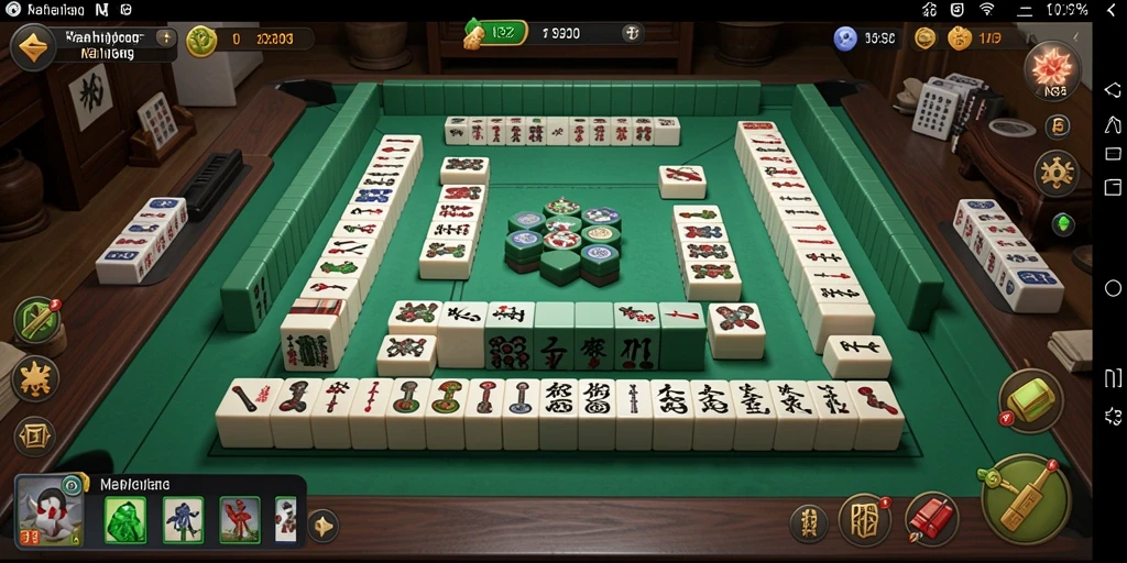Tampilan gameplay N32 yang menarik dan penuh warna dalam permainan Mahjong.