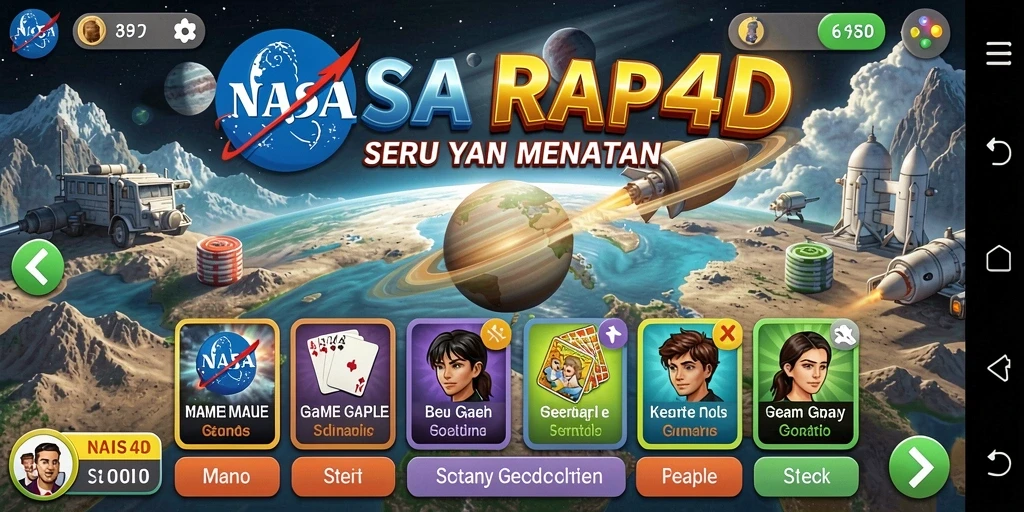 Tampilan gameplay seru dari NASA4D dalam permainan Gaple.