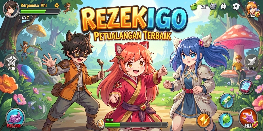 Screenshot gameplay menampilkan petualangan seru dalam dunia Anime.