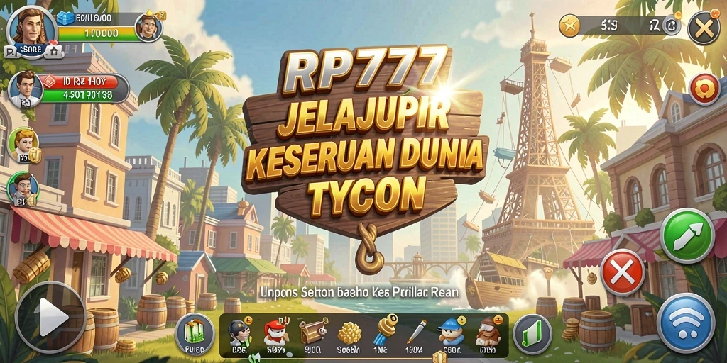 Tangkapan layar gameplay RP777 yang menarik dan penuh strategi Tycoon.