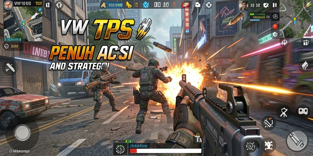 Tangkapan layar gameplay VW108 menampilkan aksi tembak-menembak yang mendebarkan.