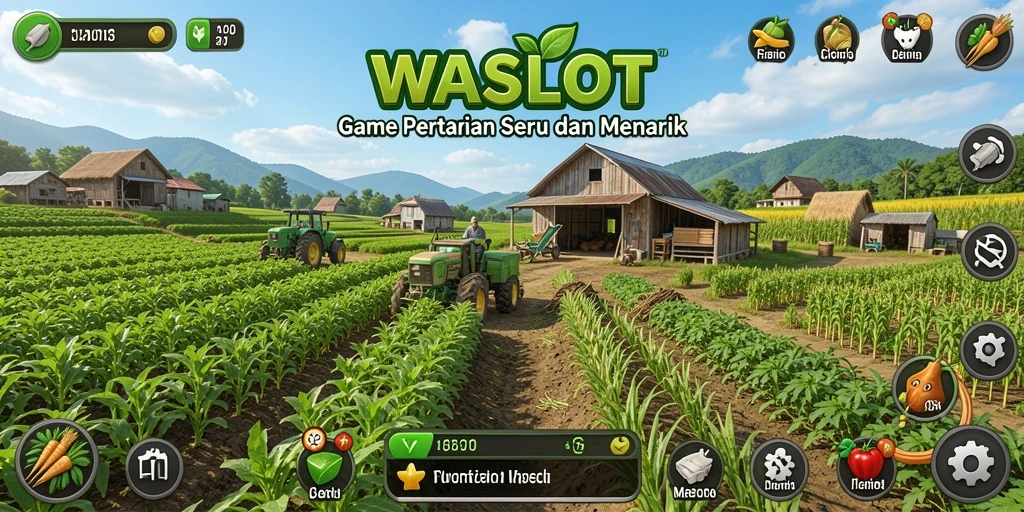 Tampilan screenshot WASLOT dengan gameplay bertani yang menarik.