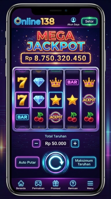 Tampilan aplikasi online138 pada perangkat Android.